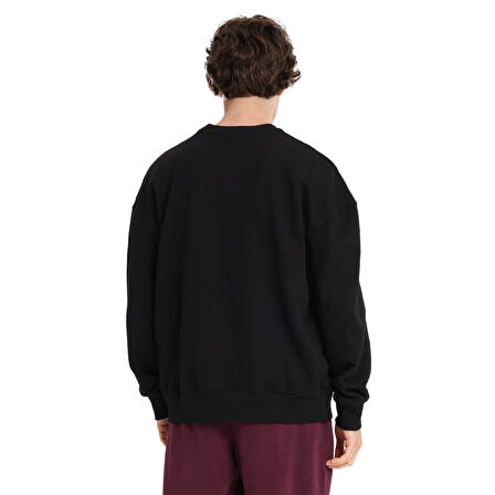 Ault Oversize Erkek Siyah Günlük Stil Sweatshirt 25KE1009-SYH