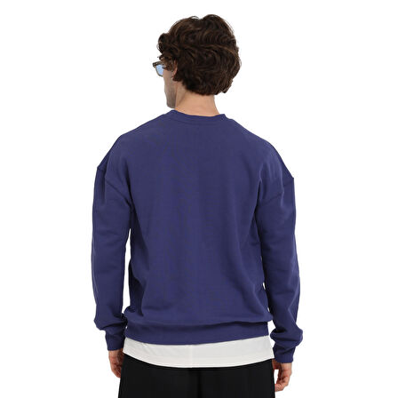 Ault Oversize Erkek Mavi Günlük Stil Sweatshirt 25KE1009-MVI