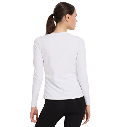 Ruffle Kadın Beyaz Günlük Stil T-Shirt 25KK1030-KBYZ