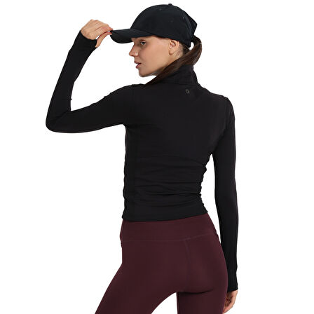 Mahave Kadın Siyah Antrenman Ceket 25KK1042-SYH