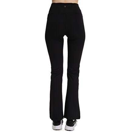 Eloy Flare Kadın Siyah Antrenman Tayt 25KK1035-SYH