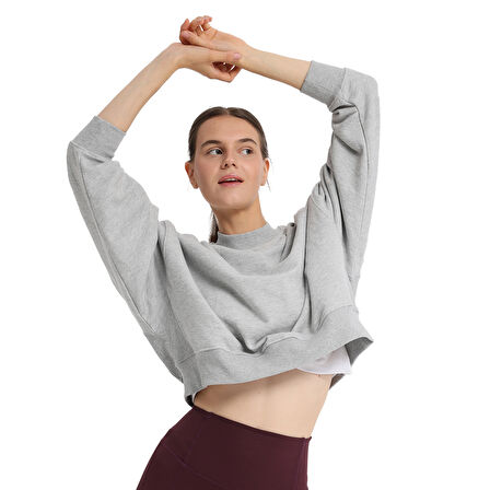 Fowler Kadın Gri Günlük Stil Sweatshirt 25KK1038-KML