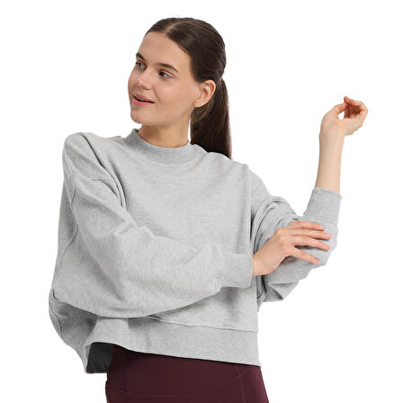 Fowler Kadın Gri Günlük Stil Sweatshirt 25KK1038-KML