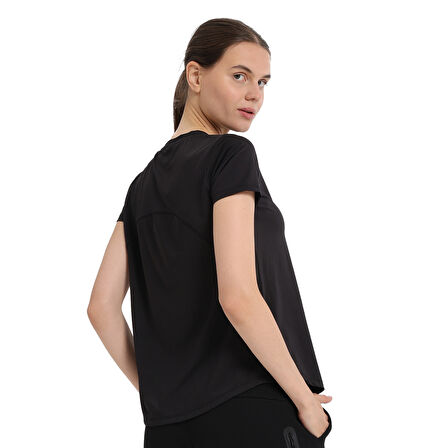 Zana Kadın Siyah Koşu T-Shirt 25KK1047-SYH