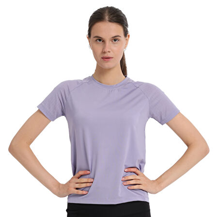 Zana Kadın Mor Koşu T-Shirt 25KK1047-LIL