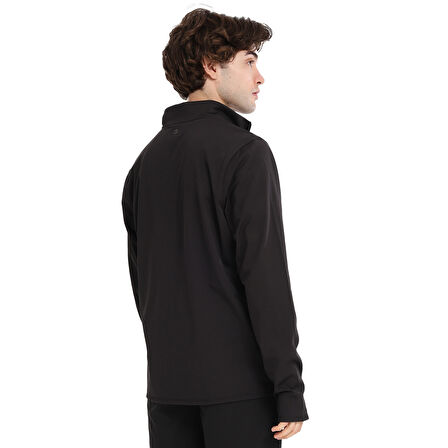 Boone Half-Zip Erkek Siyah Koşu T-Shirt 25KE1015-SYH