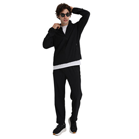 Millenium Erkek Siyah Günlük Stil Eşofman Takımı 25KE1019-SYH