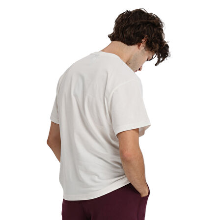 Wink Oversize Erkek Beyaz Günlük Stil T-Shirt 25KE1024-KBYZ