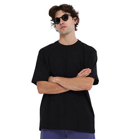 Wink Oversize Erkek Siyah Günlük Stil T-Shirt 25KE1024-SYH