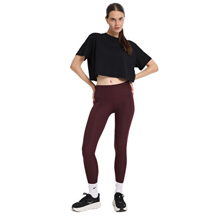 Sedona Cropped Kadın Siyah Günlük Stil T-Shirt 25KK1034-SYH