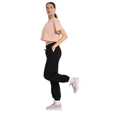 Sedona Cropped Kadın Pembe Günlük Stil T-Shirt 25KK1034-PPMB
