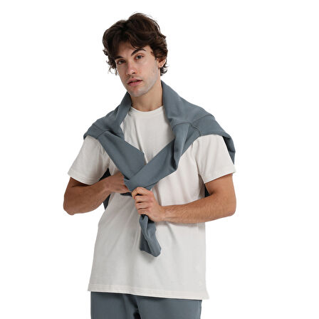 Bow Erkek Beyaz Günlük Stil T-Shirt 25KE1016-KBYZ