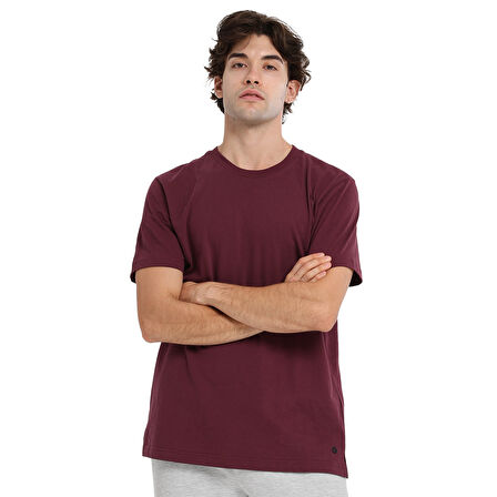 Bow Erkek Bordo Günlük Stil T-Shirt 25KE1016-BRD