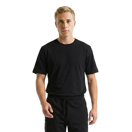 Bane Erkek Siyah Günlük Stil T-Shirt 26YE0017-SYH