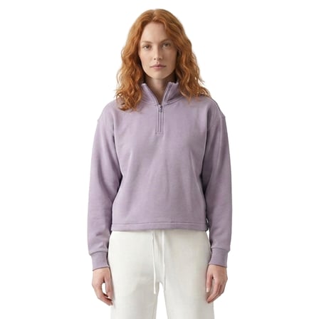 Cleo Zip Neck Kadın Lila Günlük Stil Sweatshirt 26YK0006-LIL