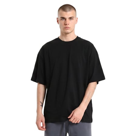 Corin Oversize Erkek Siyah Günlük Stil T-Shirt 26YE0016-SYH