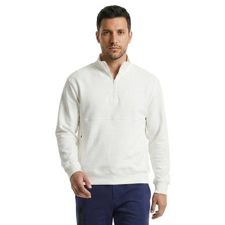 Nolan Zip Neck Erkek Beyaz Günlük Stil Sweatshirt 26YE0004-KBYZ