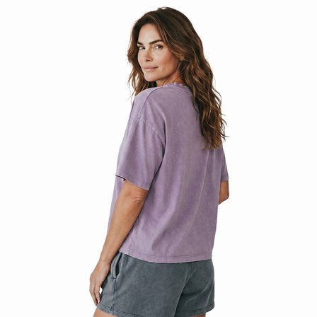 Sara Kadın Lila Günlük Stil T-Shirt 26YK0026-LIL