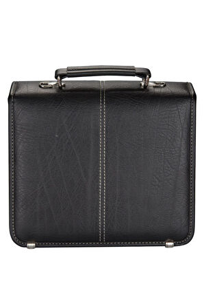 Evrak Çantası 3 Cepli Baron Küçük Yatay Briefcase Vegan 22x25 cm