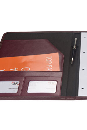 Kapaklı Sekreterlik A4 Padfolio 100 Yaprak Kapasiteli Vegan 24,5x32 cm
