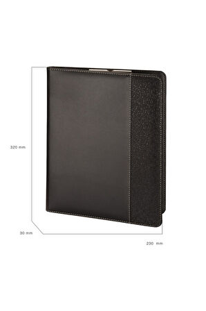 Kapaklı Sekreterlik Padfolio Hesap Makinalı A4 100 Yaprak Kapasiteli Vegan 24,5x32 cm