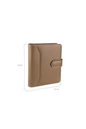 Organizer Ajanda Kılıflı A5 Tarihsiz Çizgili 160 Yaprak 14x20 Defterli Ortadan Dilli Rainbow Vegan 17x22 cm