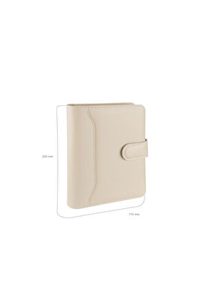 Organizer Ajanda Kılıflı A5 Tarihsiz Çizgili 160 Yaprak 14x20 Defterli Ortadan Dilli Rainbow Vegan 17x22 cm