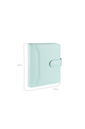 Organizer Ajanda Kılıflı A5 Tarihsiz Çizgili 160 Yaprak 14x20 Defterli Ortadan Dilli Rainbow Vegan 17x22 cm