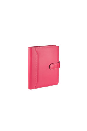 2026 Organizer Ajanda Kılıflı Tarihli Çizgili 168 Yaprak 17x24 Defterli Dilli Mıknatıslı Rainbow Vegan 20x26 cm. Fuşya