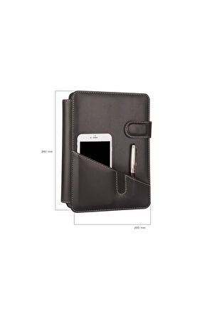 Organizer Ajanda Telefon Kılıflı Tarihsiz Kareli 160 Yaprak 17x24 Defterli Rainbow Vegan 20x26 cm