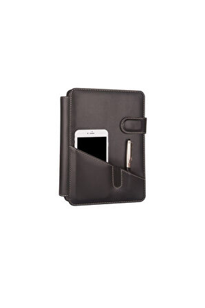 Organizer Ajanda Telefon Kılıflı 15x21 4 Delikli Tarihsiz Kareli Blok 4 Halkalı Rainbow Vegan 20x26 cm