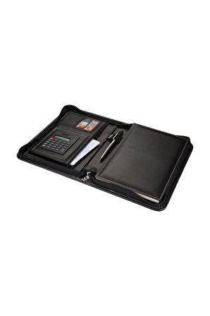 2026 Organizer Ajanda Fermuarlı Günlük Çizgili Ajandalı 168 Yaprak 17x24 Defterli Vegan 21x27 cm.