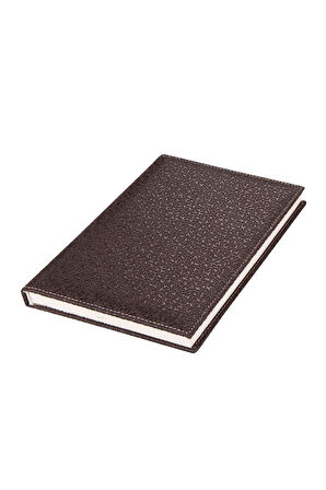 Deri Defter Günlük Journal Ajanda Tarihsiz Kareli 160 Yaprak Hilton Vegan 20x28 cm