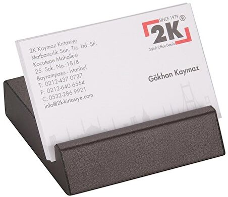 2K KARTVİZİTLİK TELEFON TUTUCU SUNİ DERİ KAHVE 100-2