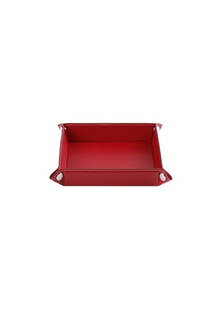 Masaüstü Organizer Düzenleyici Deri Dekoratif Sepet Kare Desktop Organizer Rainbow Vegan 16,5x16,5 cm