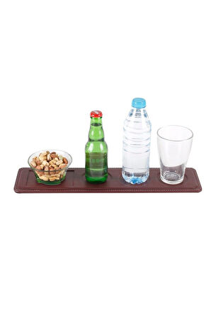 Bardak Altlığı Şişelik ve Çerezlik Masaüstü Coaster Bottle and Snack Holder Rainbow Vegan 9,5x42 cm