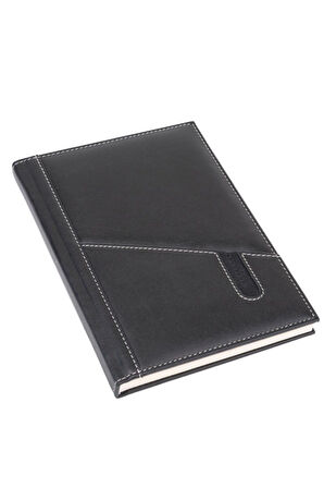 Deri Defter Günlük Journal Ajanda Tarihsiz Düz Telefon Kılıflı 160 Yaprak Vegan 17x24 cm