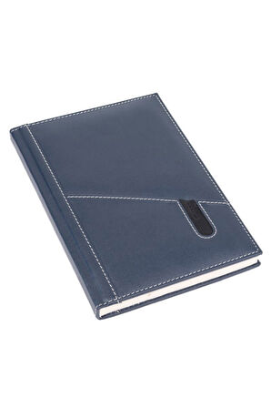 Deri Defter Günlük Journal Ajanda Tarihsiz Düz Telefon Kılıflı 160 Yaprak Vegan 17x24 cm