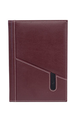 Deri Defter Günlük Journal Ajanda Tarihsiz Düz Telefon Kılıflı 160 Yaprak Vegan 17x24 cm