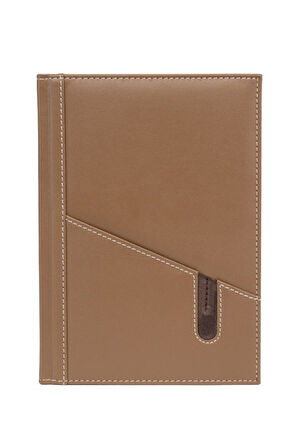 Deri Defter Günlük Journal Ajanda Tarihsiz Düz Telefon Kılıflı 160 Yaprak Vegan 17x24 cm
