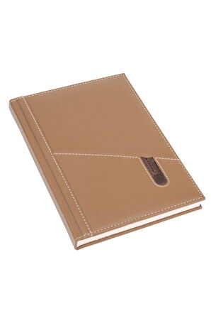 Deri Defter Günlük Journal Ajanda Tarihsiz Düz Telefon Kılıflı 160 Yaprak Vegan 17x24 cm