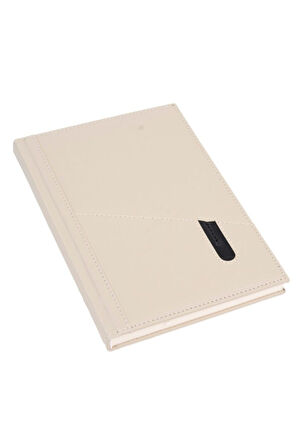 Deri Defter Günlük Journal Ajanda Tarihsiz Düz Telefon Kılıflı 160 Yaprak Vegan 17x24 cm