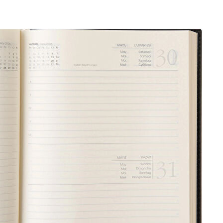 2026 YENİ YIL GÜNLÜK ÇİZGİLİ AJANDA DERİ TELEFON KILIFLI KAPAK 17X24 CM. LİLA
