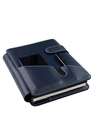 Organizer Ajanda Telefon Kılıflı Tarihsiz Çizgili 160 Yaprak 17x24 Defterli Rainbow Vegan 20x26 cm