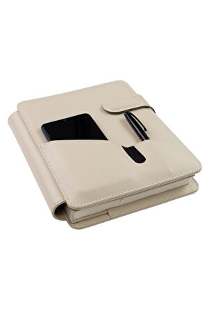 Organizer Ajanda Telefon Kılıflı Tarihsiz Kareli 160 Yaprak 17x24 Defterli Rainbow Vegan 20x26 cm