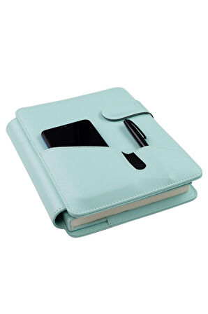 Organizer Ajanda Telefon Kılıflı Tarihsiz Kareli 160 Yaprak 17x24 Defterli Rainbow Vegan 20x26 cm
