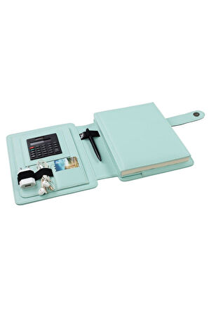 Organizer Ajanda Telefon Kılıflı Tarihsiz Kareli 160 Yaprak 17x24 Defterli Rainbow Vegan 20x26 cm