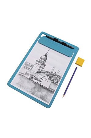Kapaksız Sekreterlik Mıknatıslı Sanatsal Çizim A4 Rainbow Art Clip Board Vegan 23,5x35,5 cm