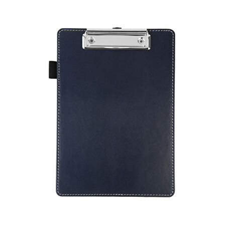 Sekreterlik,A5 Küçük Boy,Kapaksız,A5 Clipboard Vegan Suni Deri,17,5x24,5 cm.,Lacivert