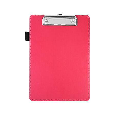 Sekreterlik,A5 Küçük Boy,Kapaksız,A5 Clipboard Vegan Suni Deri,17,5x24,5 cm.,Fuşya/Pembe